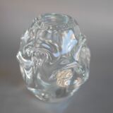 Petit vase en cristal transparent fait main, style milieu de siècle, par Börne Augustsson