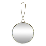 "Elite" double-sided gold-plated metal barber mirror