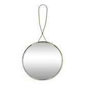 "Elite" double-sided gold-plated metal barber mirror