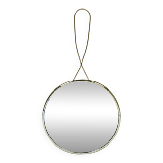 Miroir de barbier double face en métal doré "Elite"