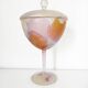 Bonbonnière en verre peint