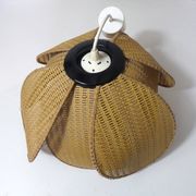 Vintage floral rattan pendant light