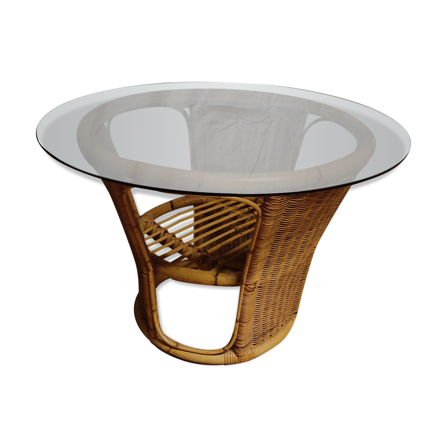 Vintage rattan coffee table