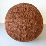 Old basket in wicker and wood Normandy deco kitchen farm normande 38 cm