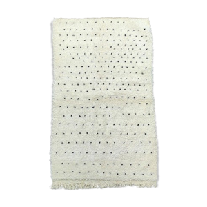Tapis bohème pois noirs 105x175
