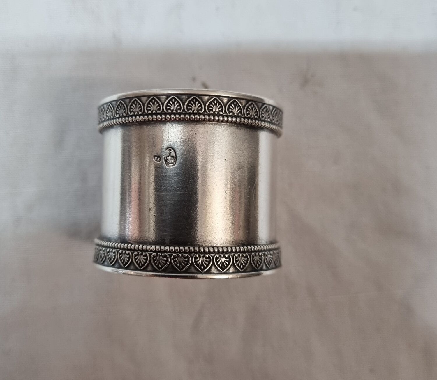 Solid silver towel ring