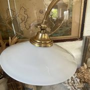 Italian lamp in brass and opaline sliding arm 67cm
