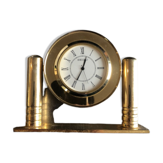 Pendulum/table clock/desk seiko brass quartz