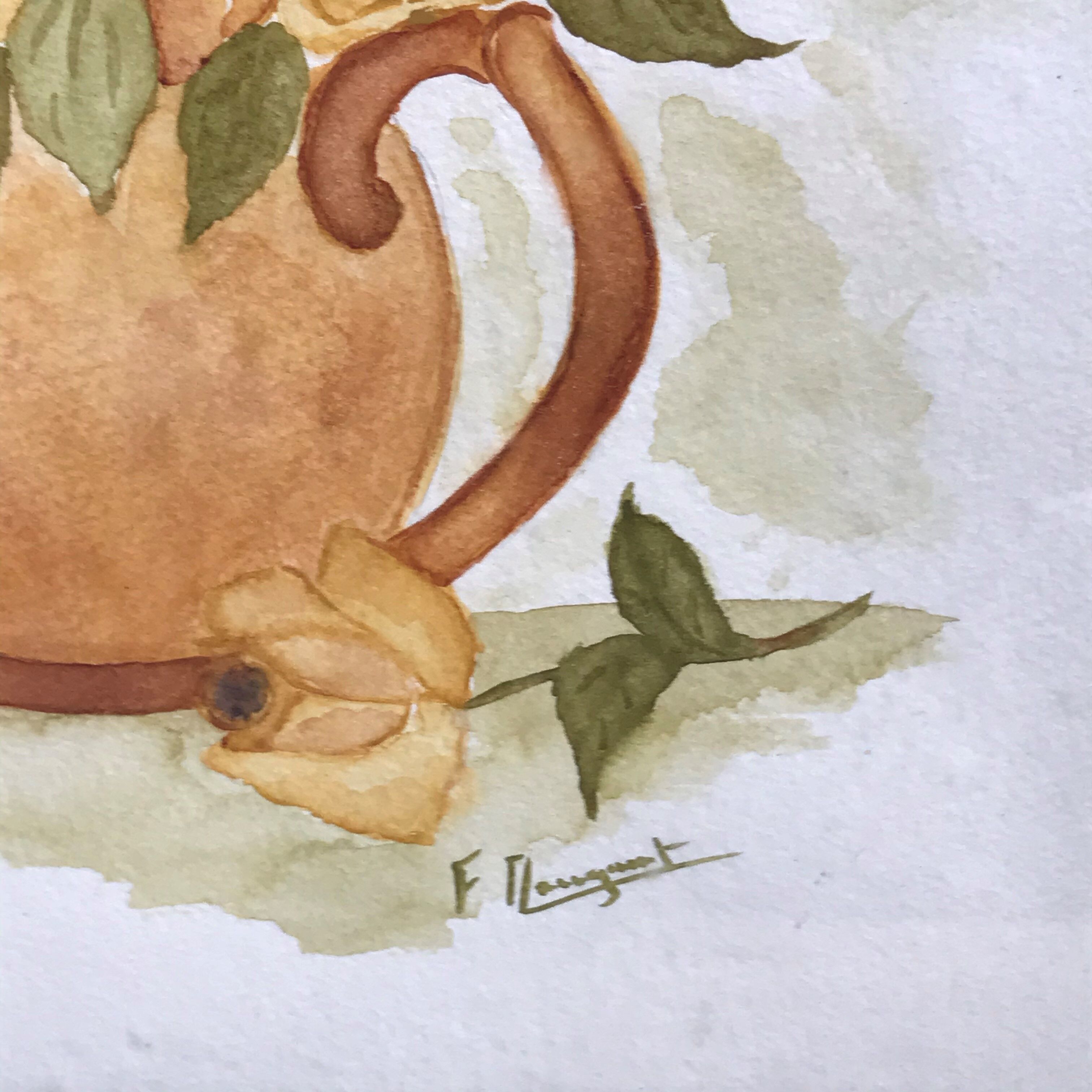 Table bouquets of yellow roses