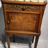 Marquetry bedside table