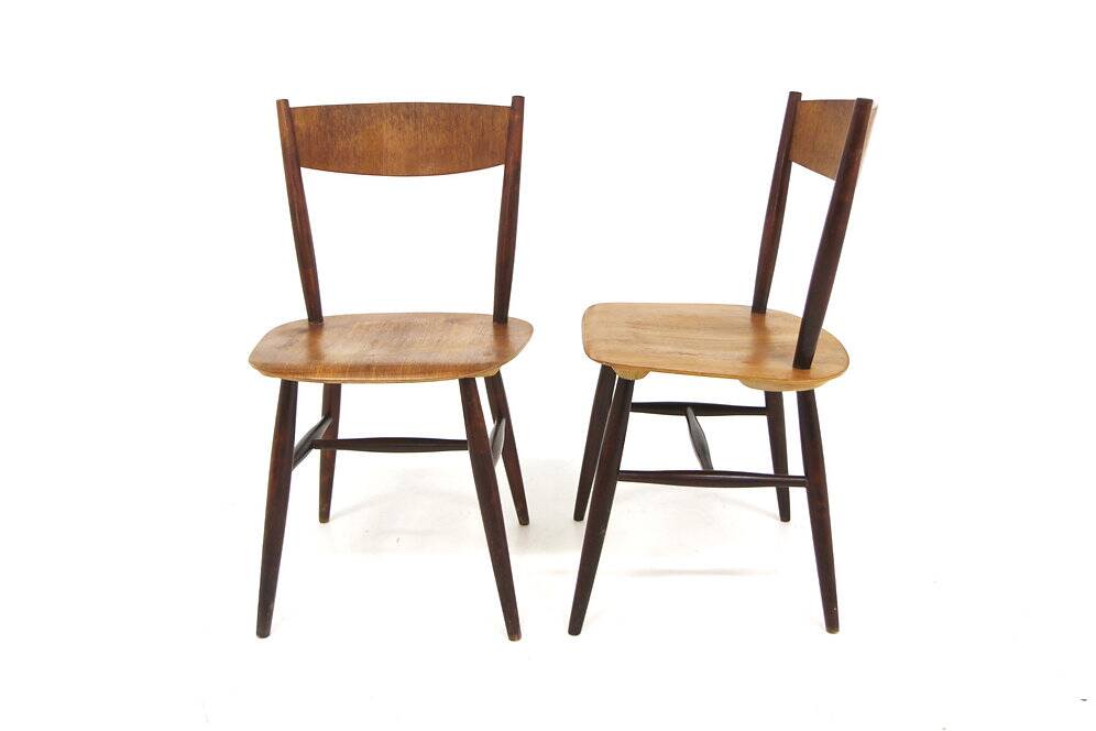 Set de 2 chaises scandinave "Fanett" par Ilmari Tapiovaara, Suède, 1960