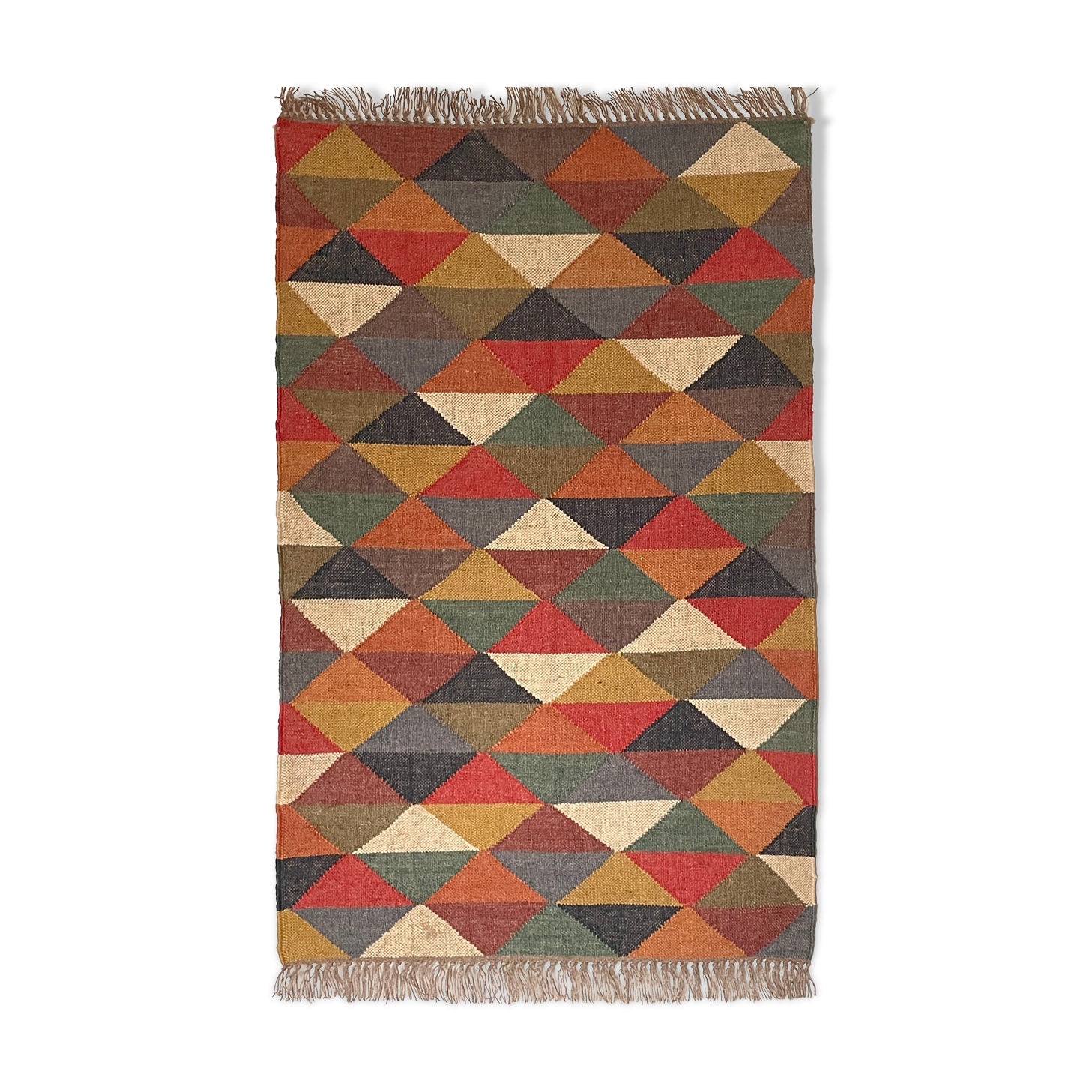 3 x 5, Handmade Jute-Wool Kilim Rug, Kilim Carpet, 90x150Cm