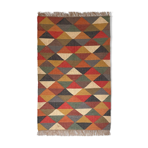 Tapis Kilim en jute-laine