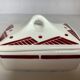 Burgundy geometric patterned catchall tray