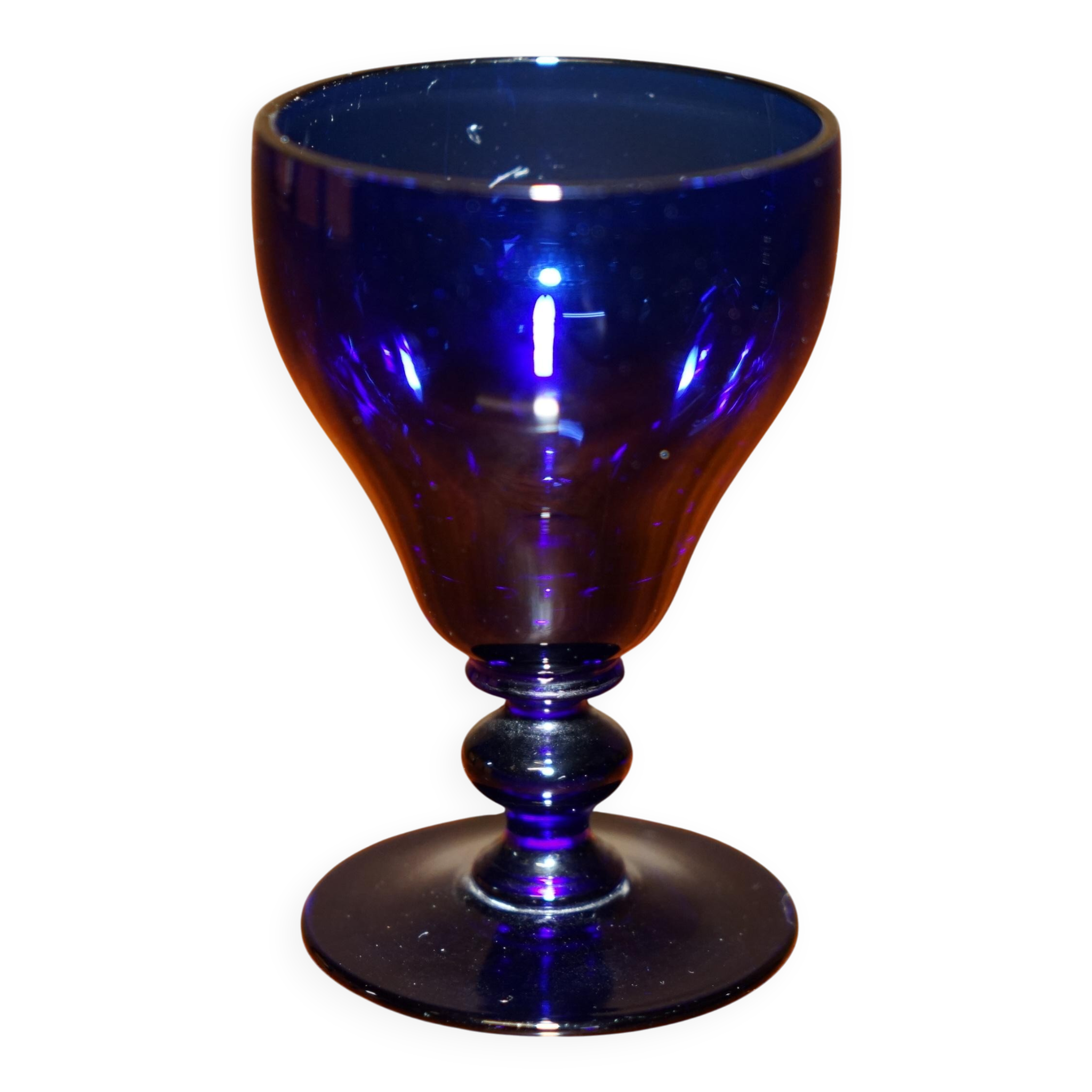 Sherry Carafe and Antique Bristol Blue Glasses