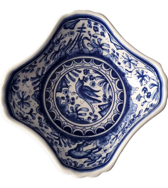 Plat Coumbra décor oiseau