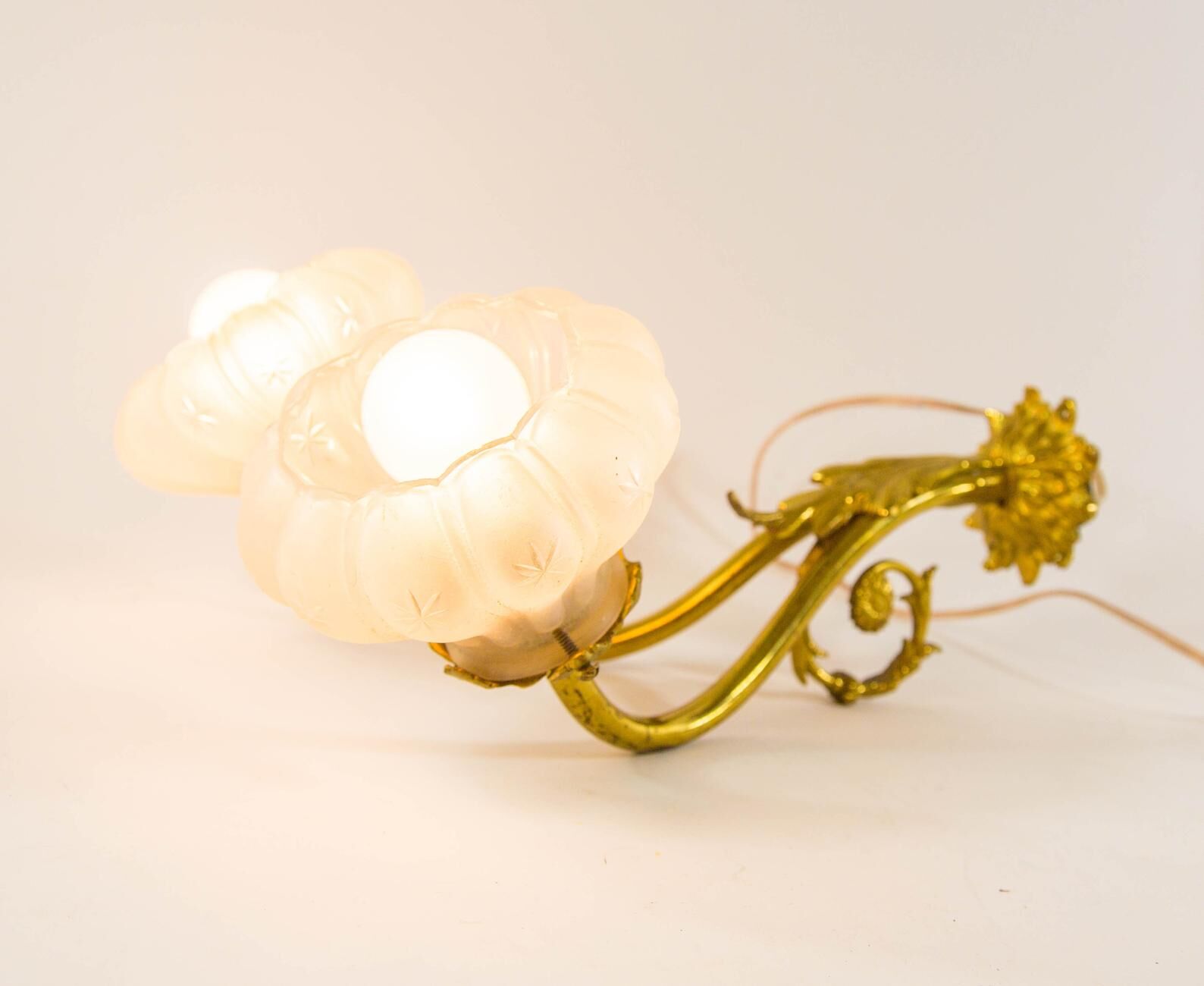 Victorian period brass floral wall