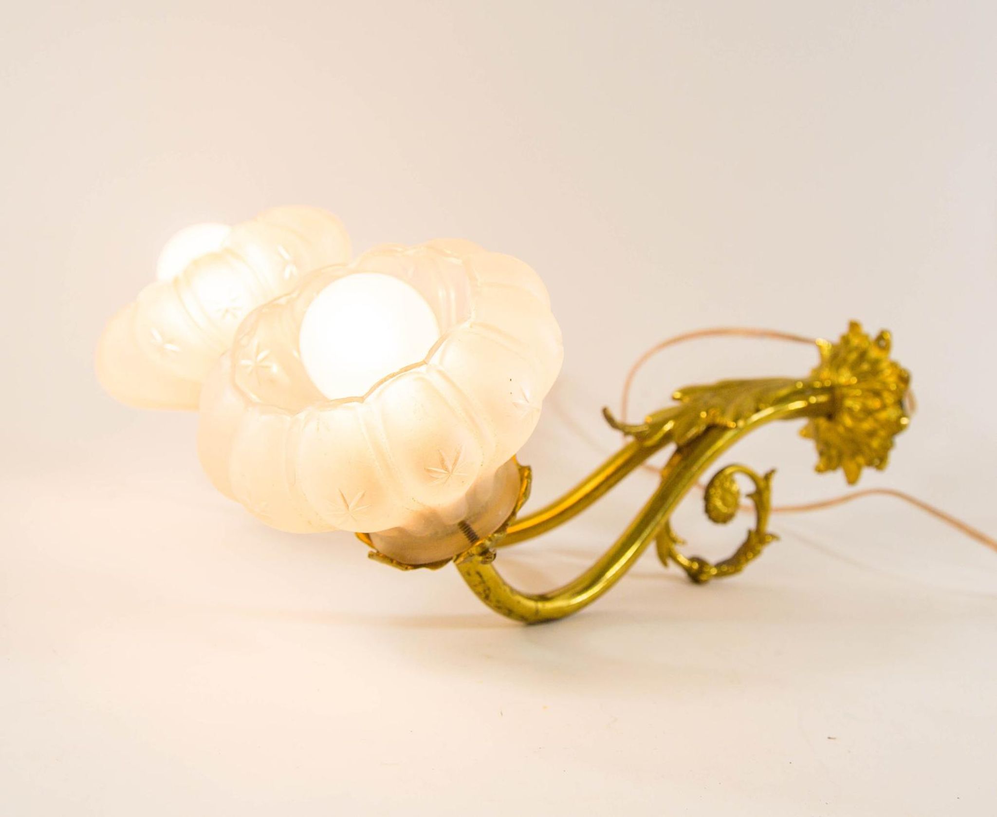 Victorian period brass floral wall