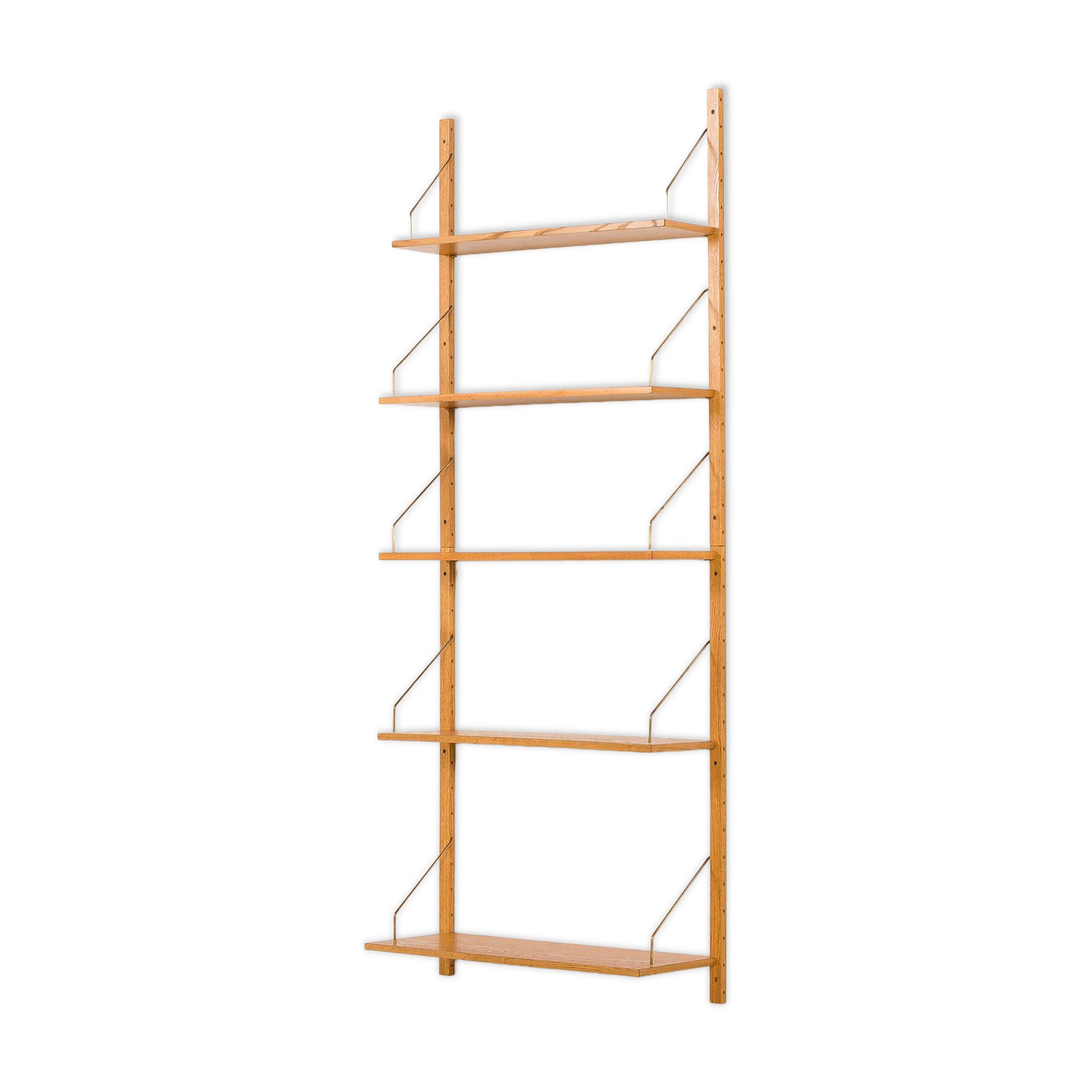 Danish mid-century oak shelving unit in Cadovius style, 1970s