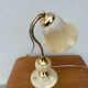 Vintage table lamp in alabaster and gilded brass, Spain.