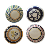 Series of four hollow plates for dolls tea set in earthenware XXth