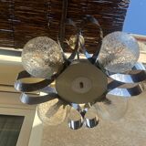 Chrome chandelier Space age 70s