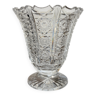 Art Deco vase in Bohemian crystal