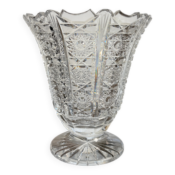 Art Deco vase in Bohemian crystal