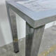 Seventies console structure chrome white marble top