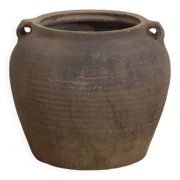 Antique wabi sabi style vase with handles (c.1900) #17