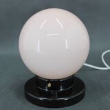 1950s Flush Mount Bakelite Glass Light, Czechoslovakia