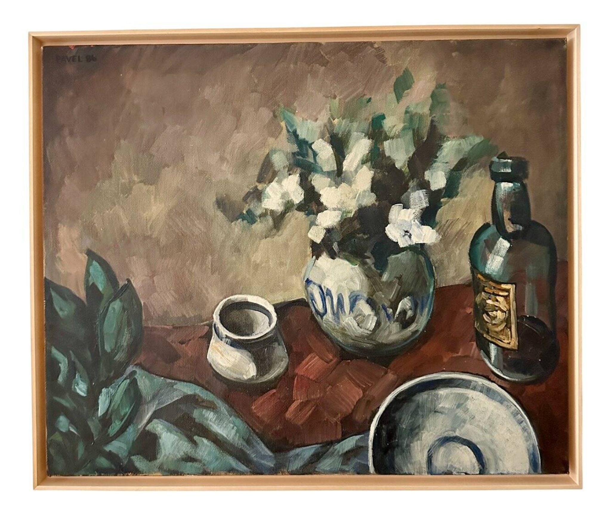 Huile sur toile, Nature morte, Pavel Roucka 1986