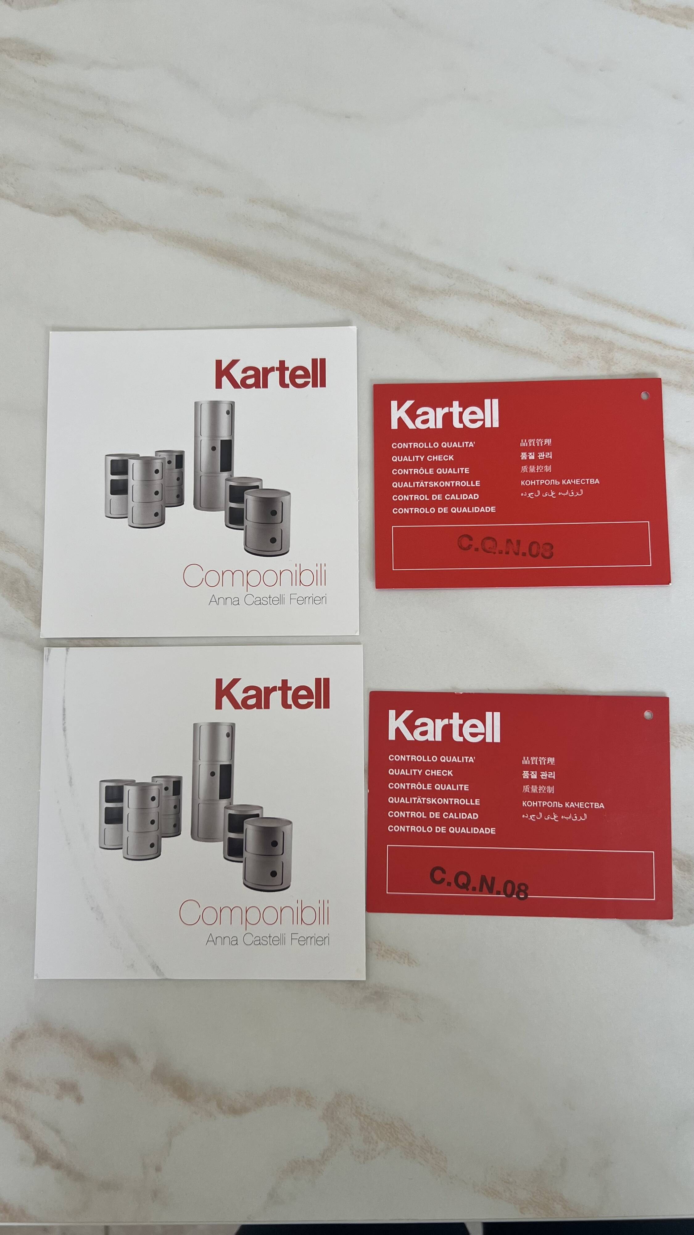 Set of 2 Kartell Componibili 4 Doors