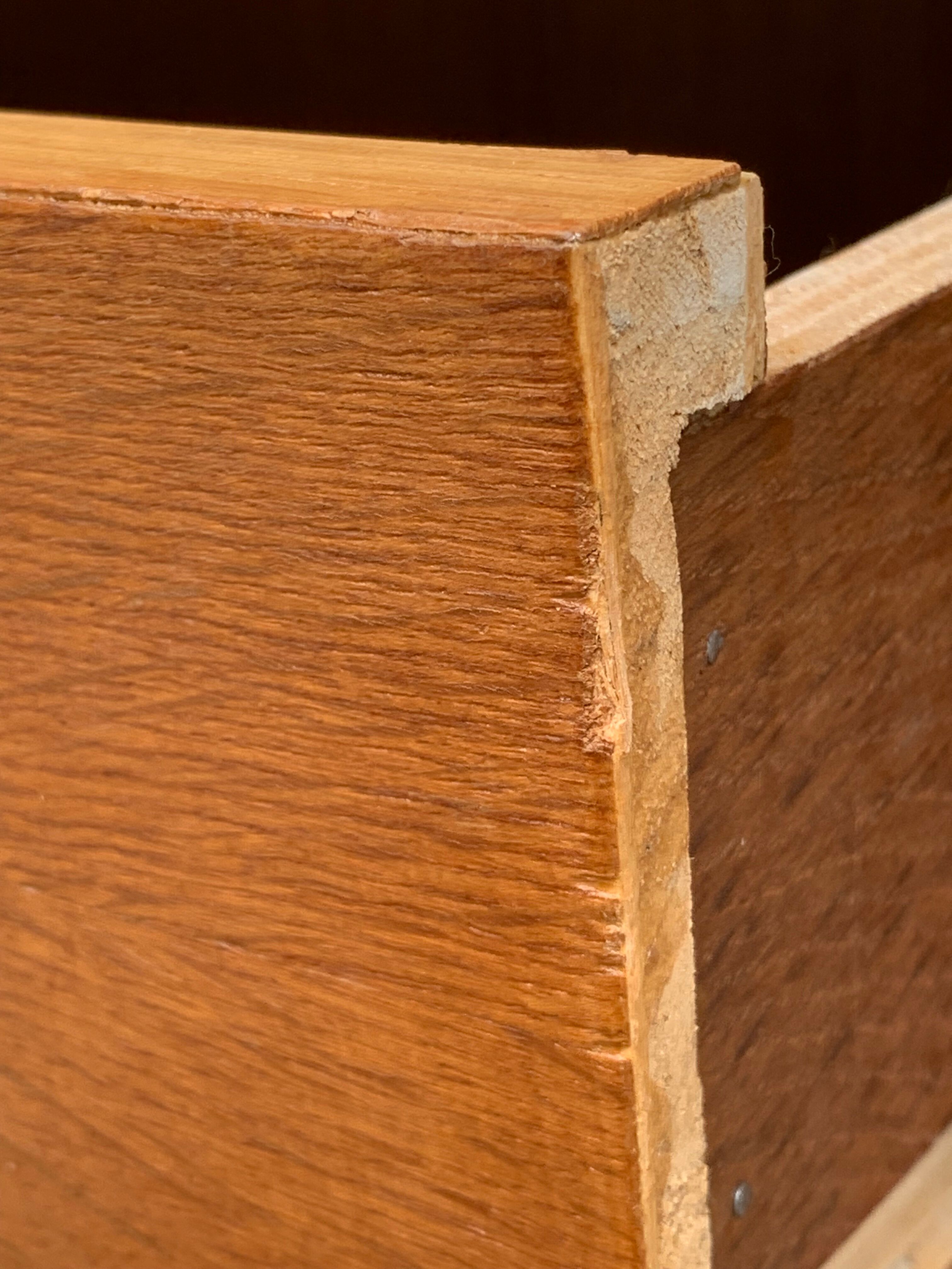 Rattan wardrobe with tapered legs from the 1960s.