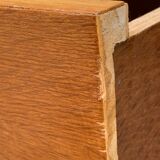 Armoire rotin et pieds compas 1960