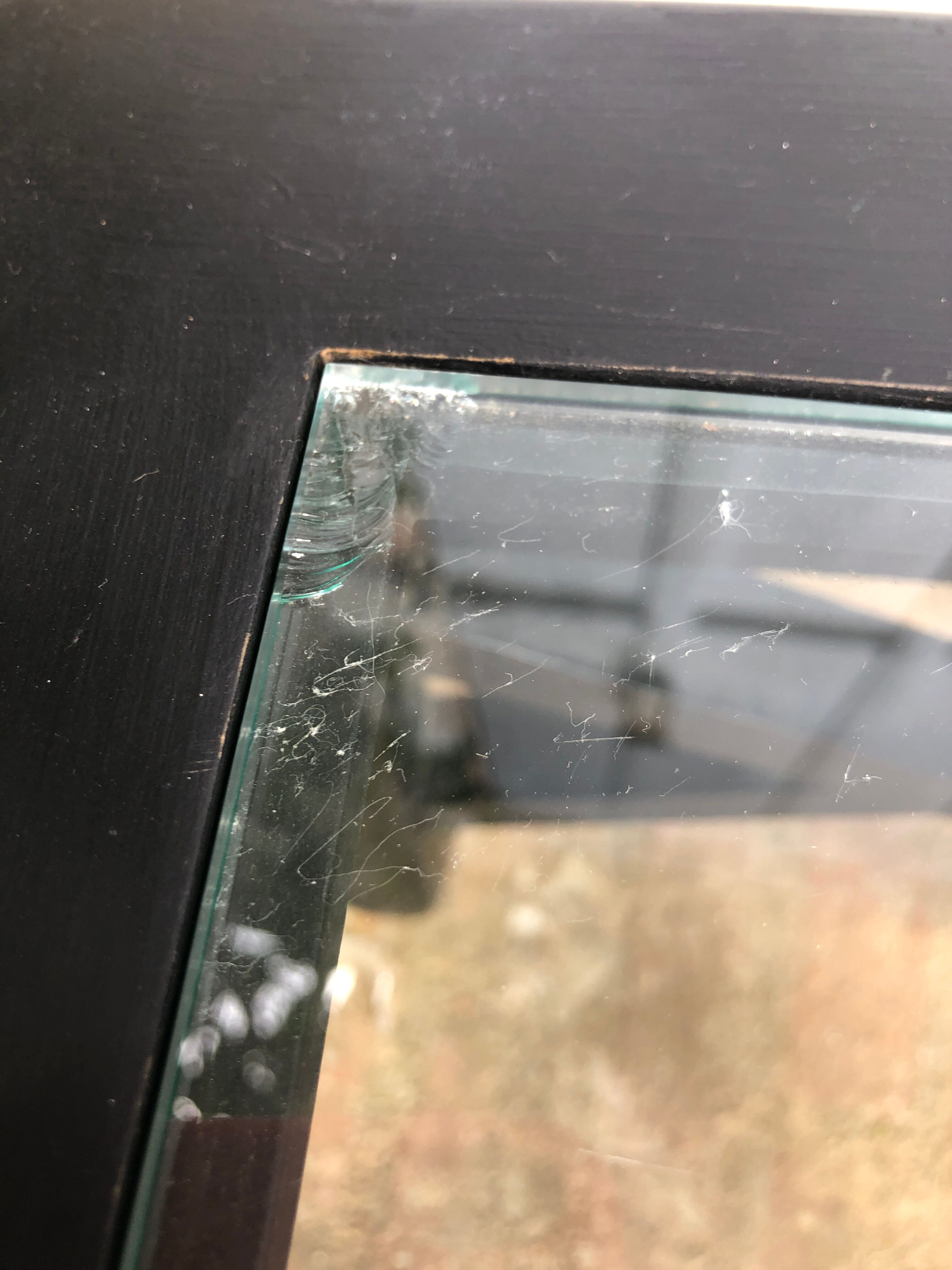 Set de 3 tables gigognes en verre et bois noir