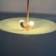 Art Deco ceiling light in green glass, 1940s, Germany