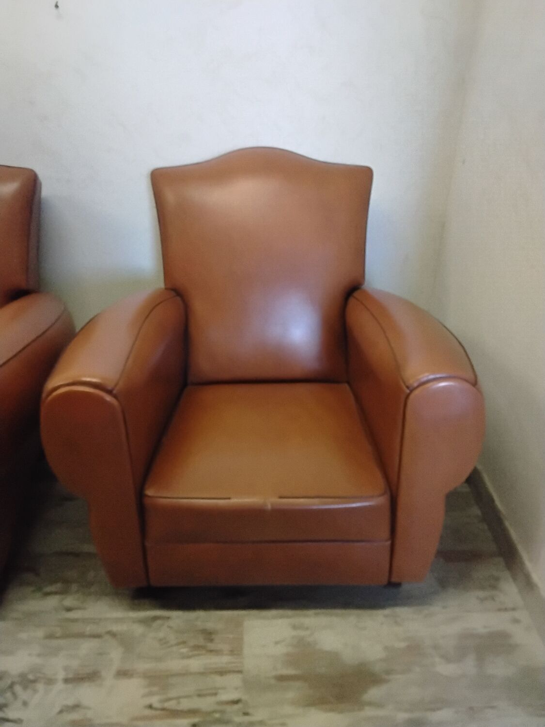 Pair of club armchairs