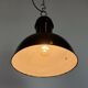 Black Enamel Industrial Pendant Lamp from AEG, 1930s