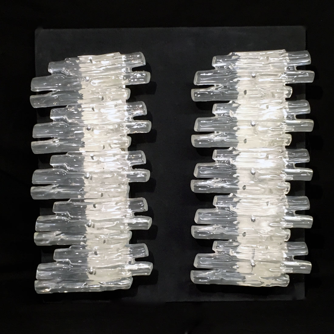 Pair of vintage lucite sconces, 1960