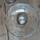 5 antique clear glass cups