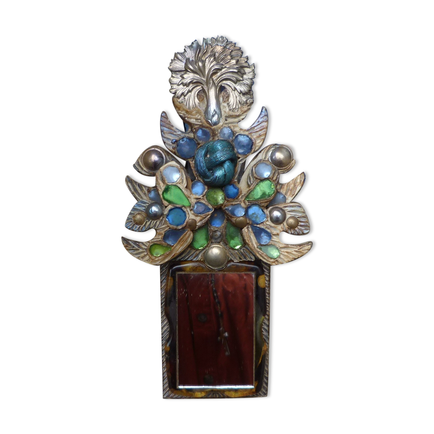 Old mirror in Talosel student Line Vautrin signed Lemanceau