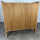 50s chest of drawers with blond wood compass feet