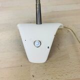 Pair of metal and brass lamps 50s Jean Boris Lacroix