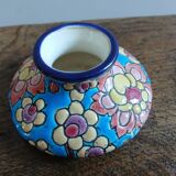 Small Longwy enamel vase