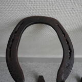 Chenets anciens fers cheval vintage
