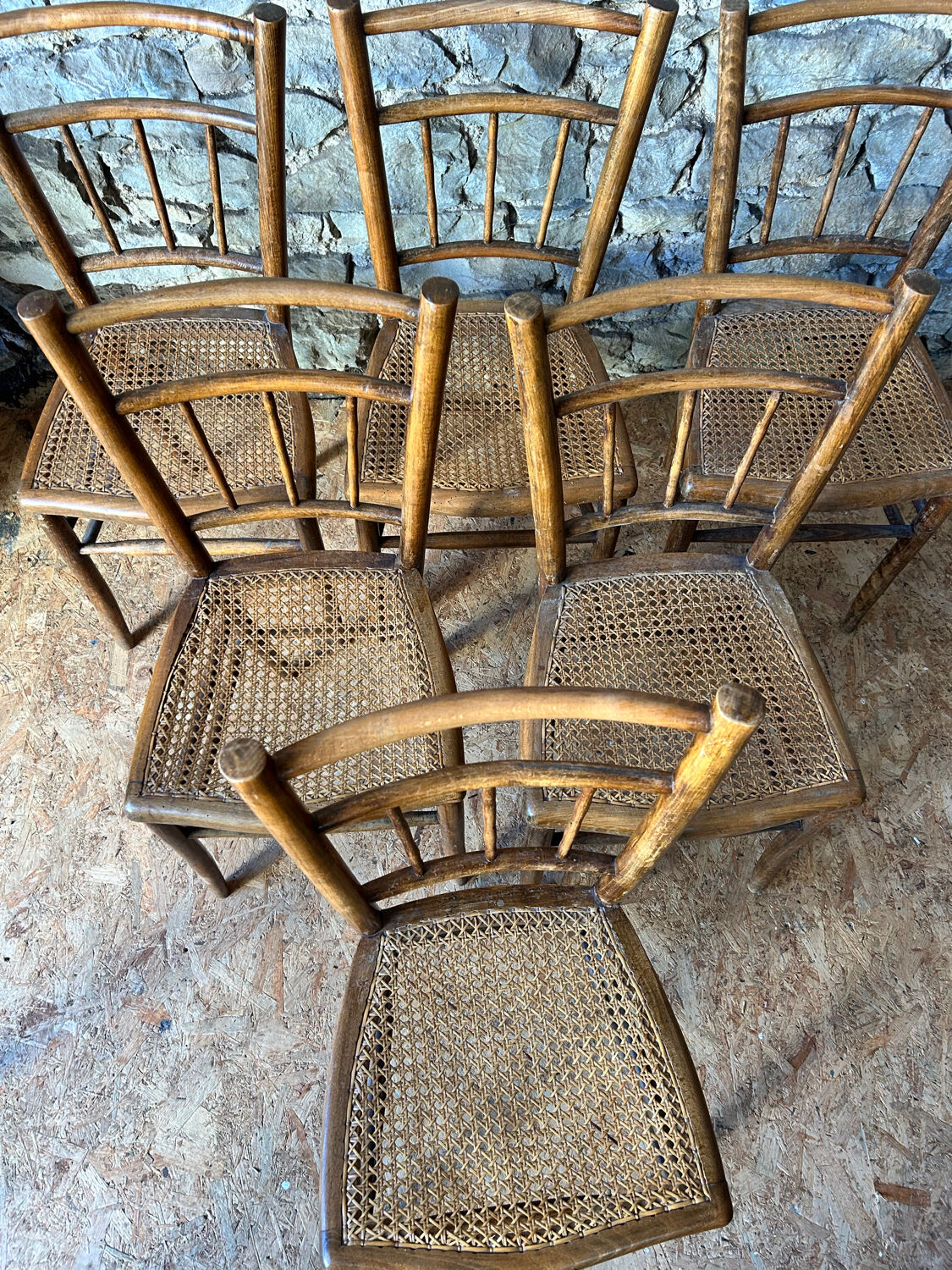 Cane bistro chairs