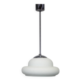 Suspension en verre et métal chromé, Tchécoslovaquie 1960