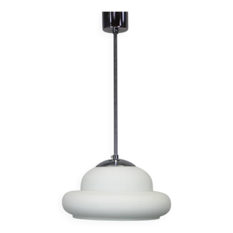 Suspension en verre et métal chromé, Tchécoslovaquie 1960