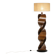Sculptural wooden lamp base. 1980s
